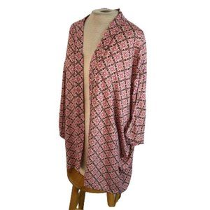 Victoria's Secret Boho Bohemian Kimono Wrap Purple Yellow XS